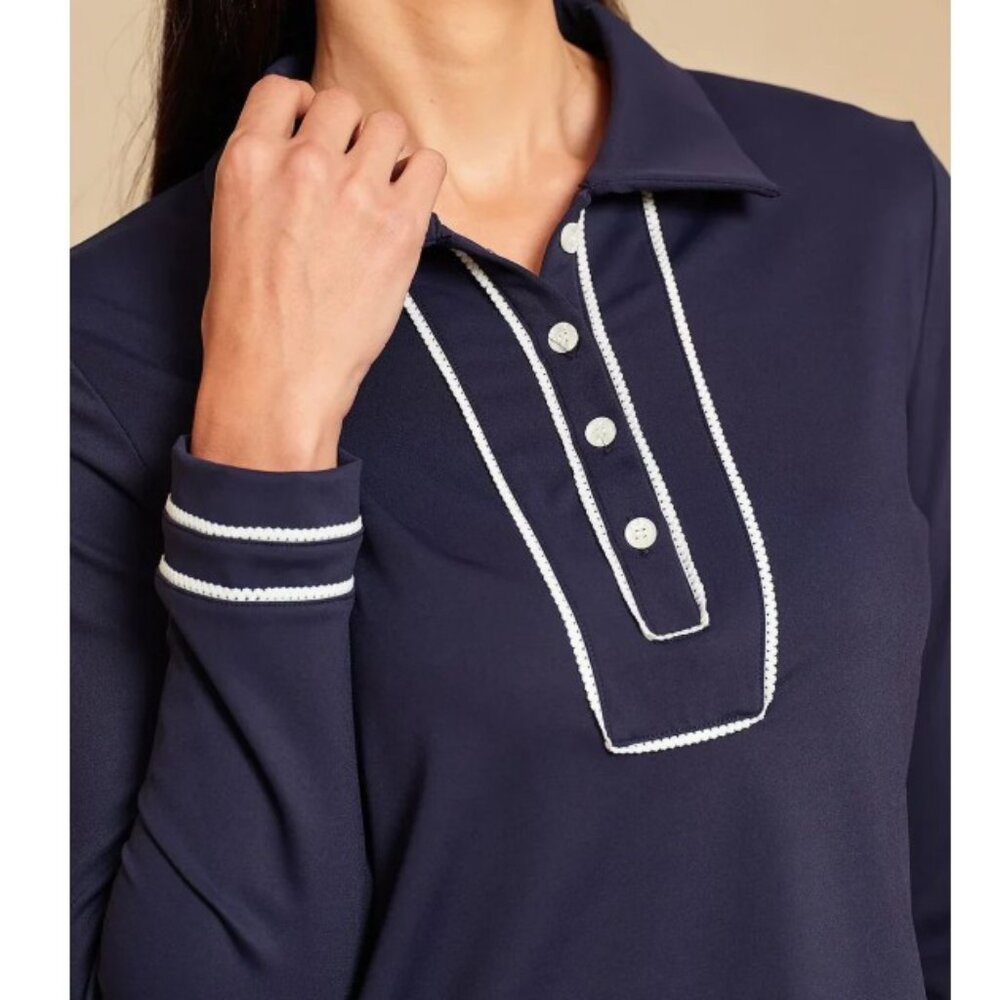 Acegolfs More Than Basic Long Sleeve Polo Top UPF50+, XXL - Picture 3 of 9